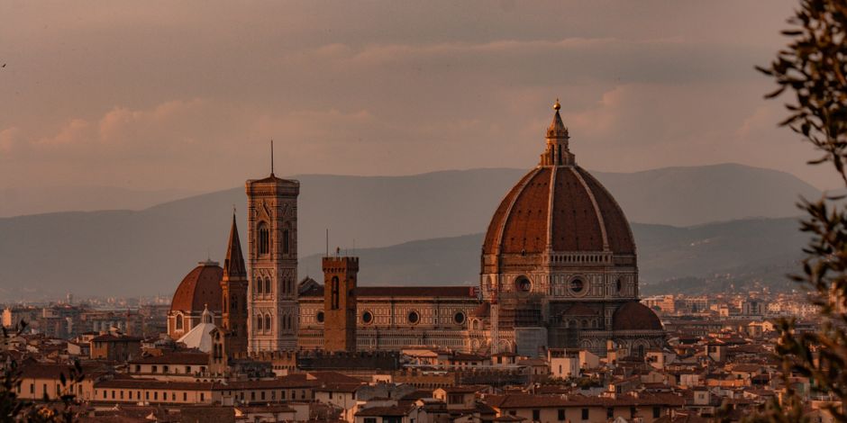 Florence’s cathedral above the rooftops