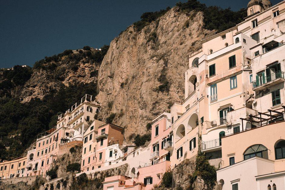 Cliffside buildings on the Amalfi Coast