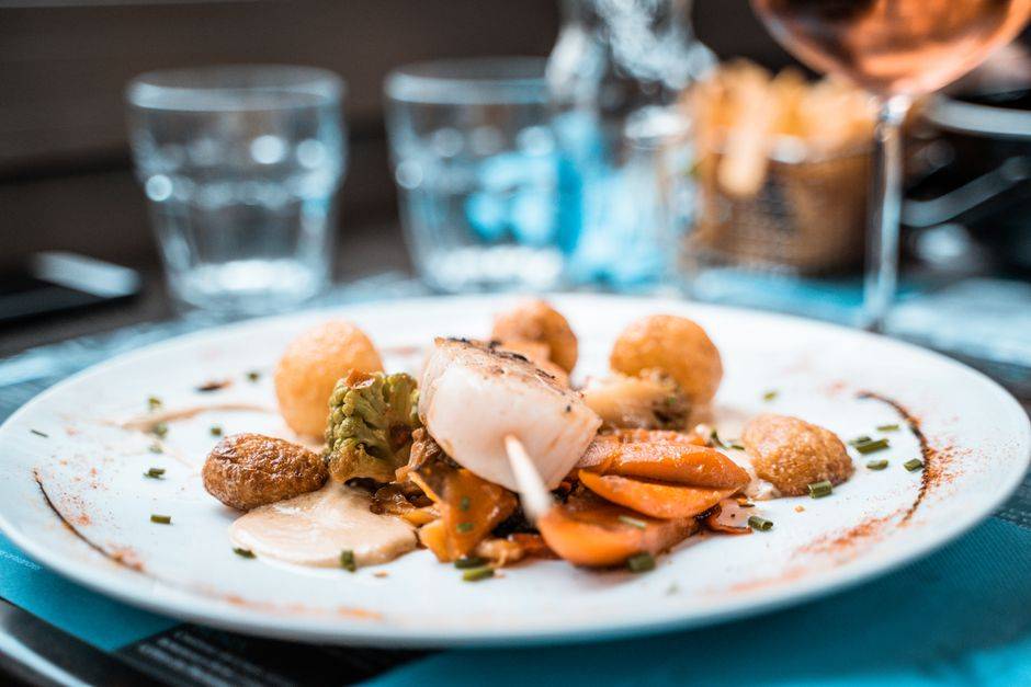 A carefully plated fine-dining dish