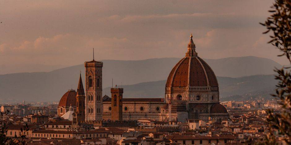 Florence’s cathedral above the rooftops