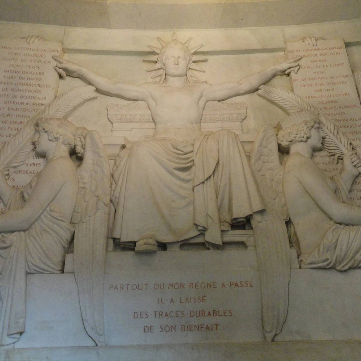 A relief surrounding Napoleon’s tomb at Les Invalides
