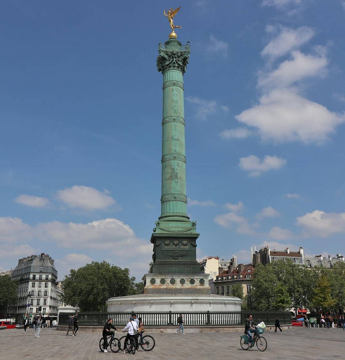 The July Column at Place de la Bastille, commemorating the revolution of 1830
