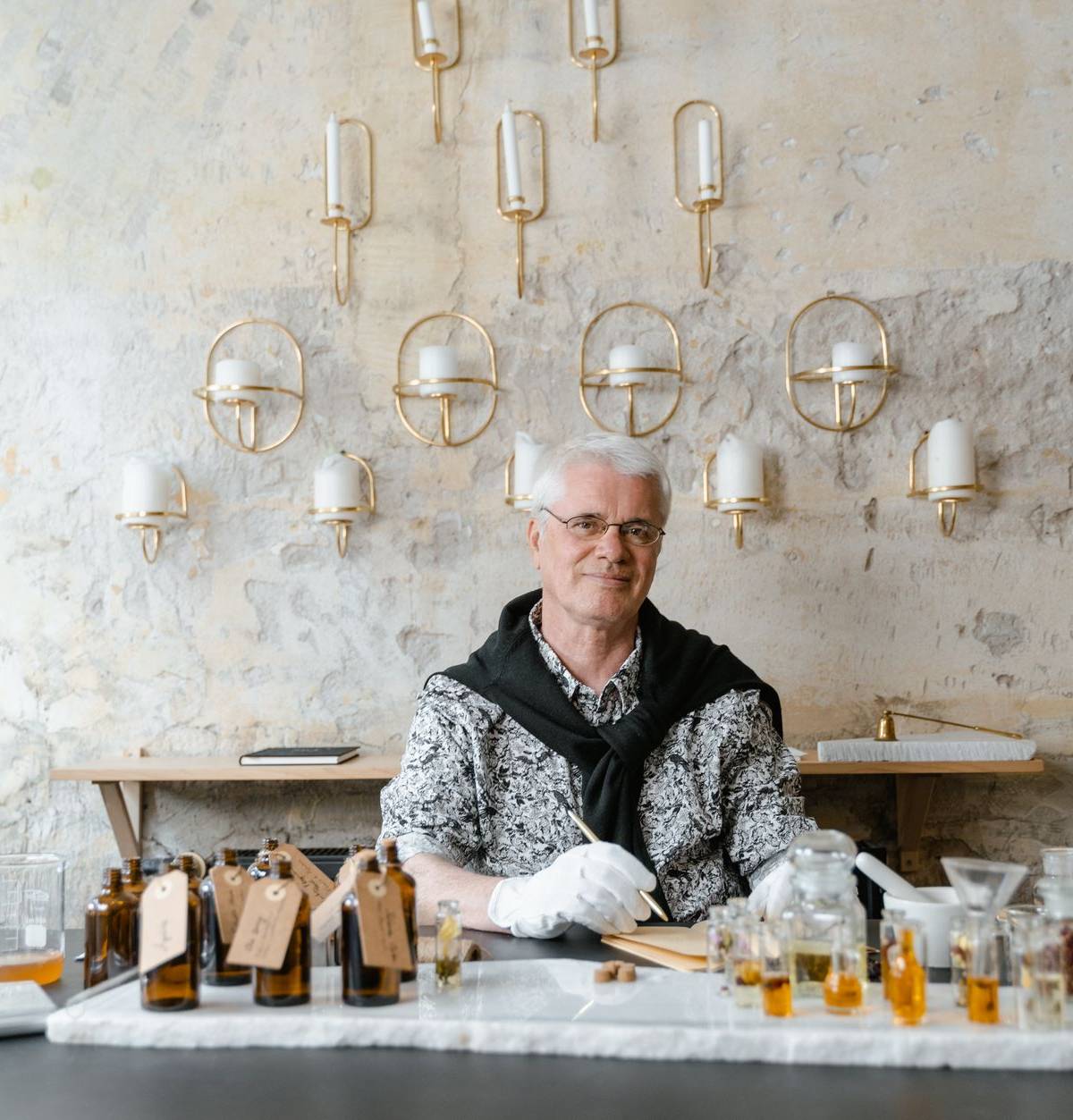 A perfumer at work, illustrative photograph