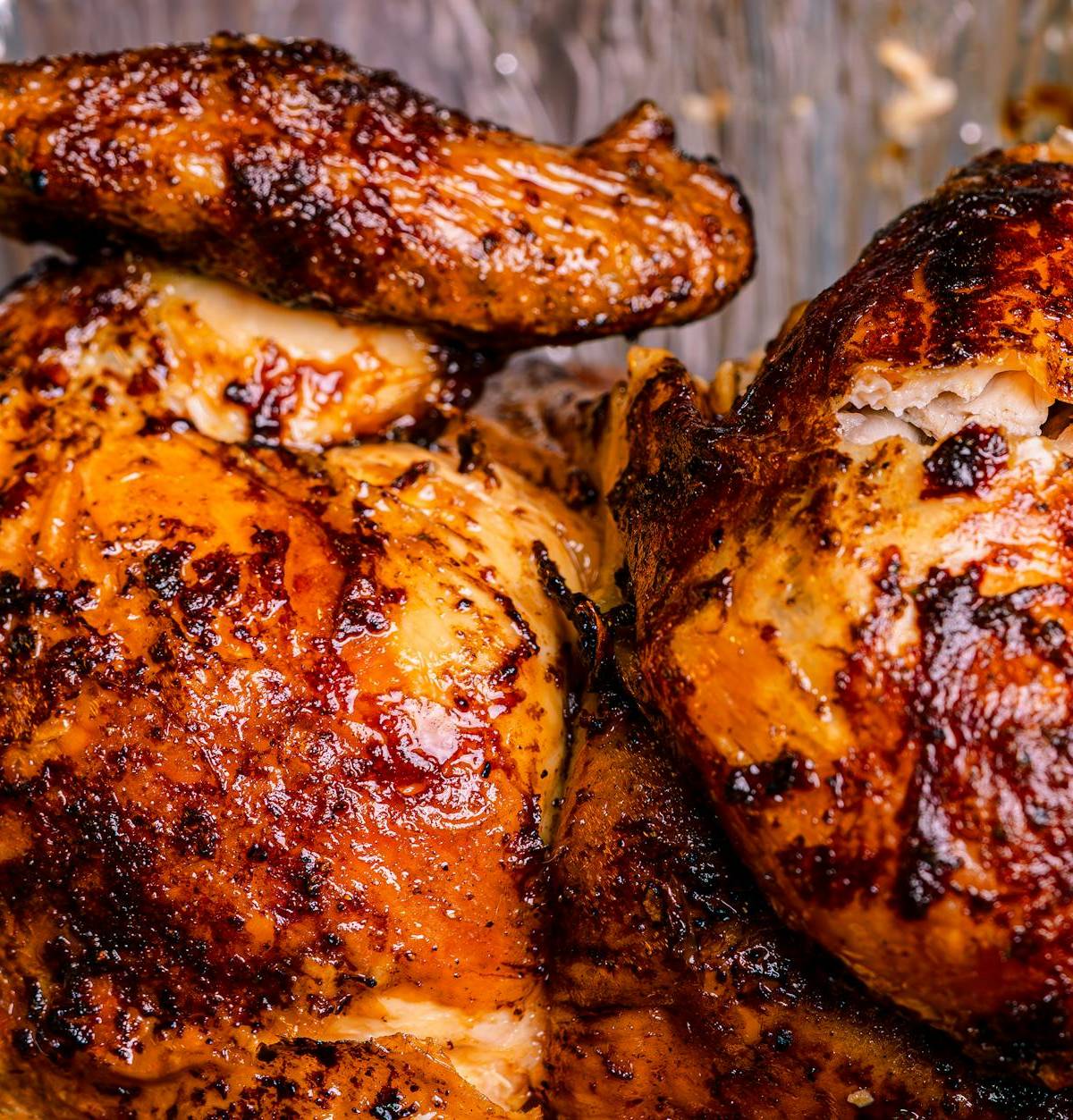 Roast chickens ready to serve
