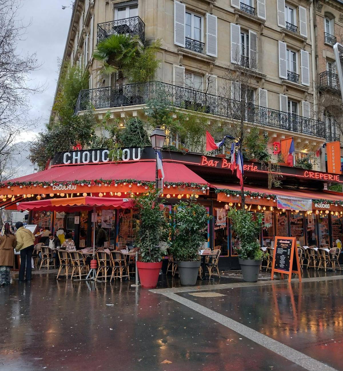 A neighborhood café terrace