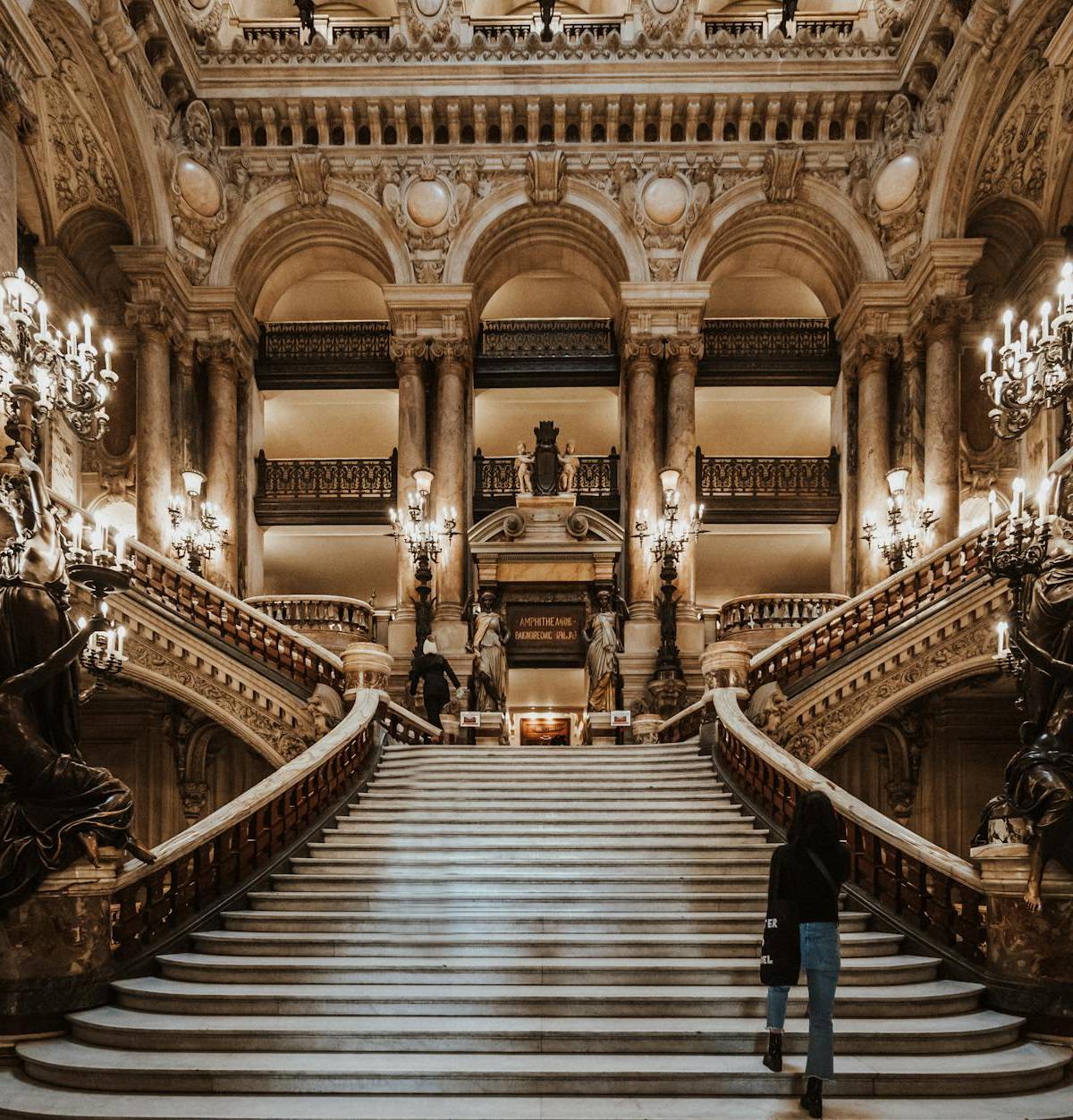 The grand staircase at Palais Garnier