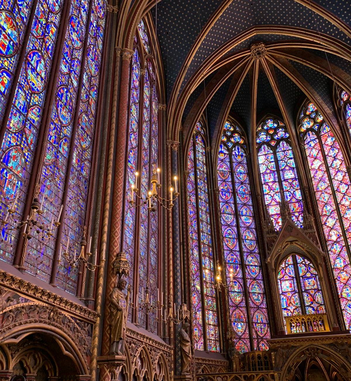 A detail of Sainte-Chapelle’s stained glass